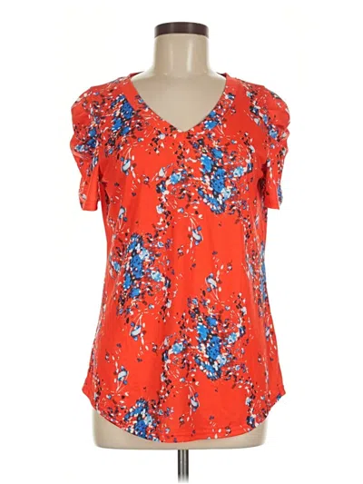 Pre-owned Xieerduo Short Sleeve Blouse In Orange
