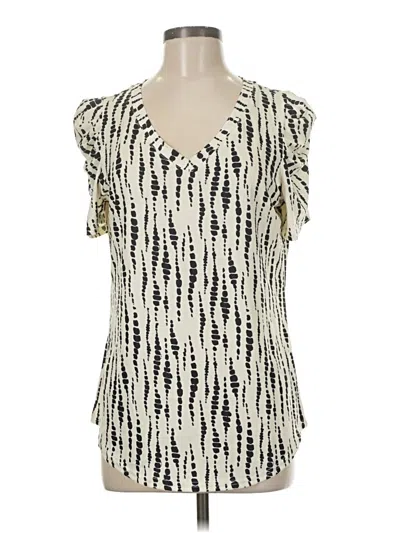 Pre-owned Xieerduo Short Sleeve Blouse In White