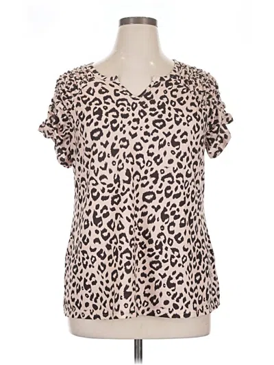Pre-owned Xieerduo Short Sleeve T-shirt In Tan