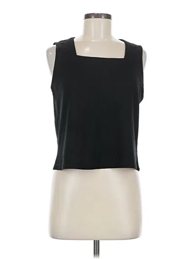 Pre-owned Xieerduo Sleeveless Top Black Scoop Neck Tops