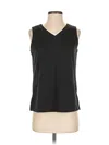 Xieerduo Sleeveless Top Black V Neck Tops In Black