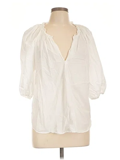 Pre-owned Xirena 3/4 Sleeve Blouse In White