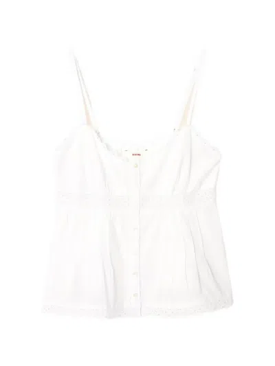 Xirena Alexia Broderie-anglaise Top In White
