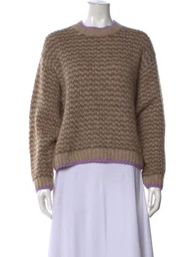Pre-owned Xirena Alpaca Crew Neck Sweater In Brown