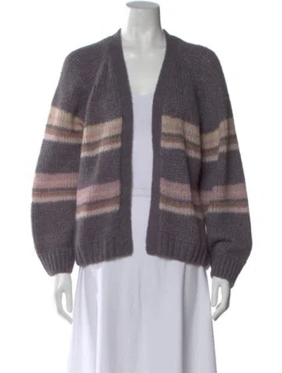 Pre-owned Xirena Alpaca Striped Sweater In Purple
