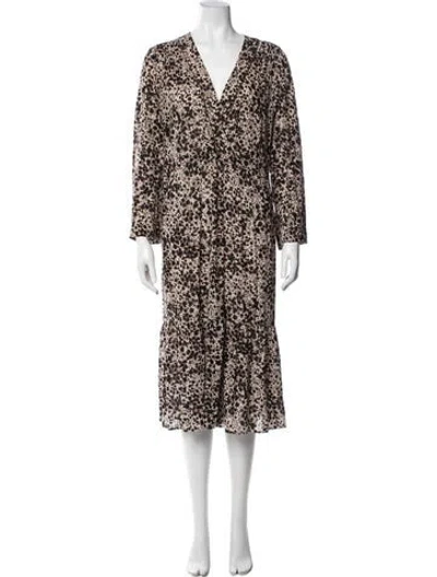 Pre-owned Xirena Animal Print Midi Length Dress In Multi