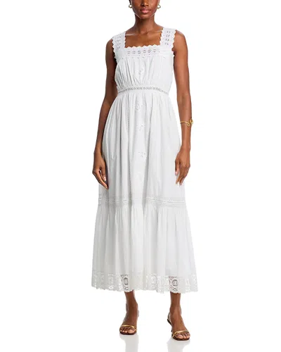 Xirena Anita Lace Trim Dress In White
