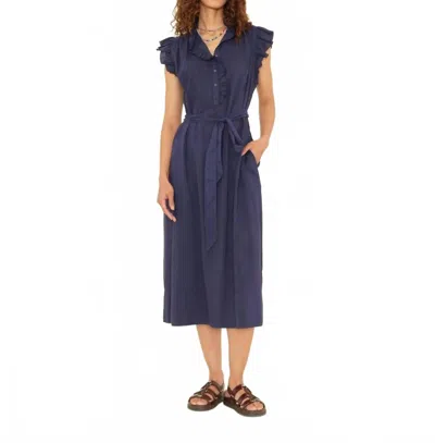 Xirena April Midi Dress In Navy In Blue