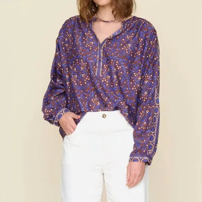Xirena Arden Top In Royal Brown In Multi