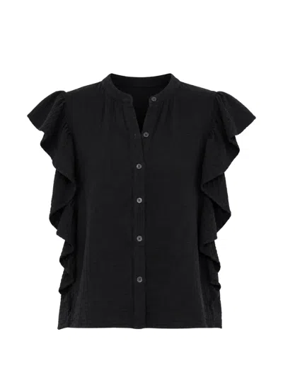 Xirena Ashlyn Ruffled Blouse In Black