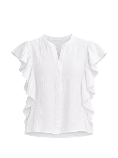 Xirena Ashlyn Ruffled Blouse In White