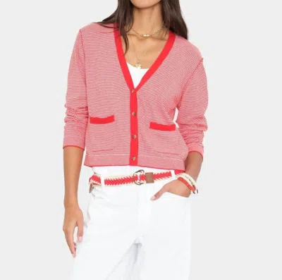 Xirena Ashton Cardigan In Red Salt In Animal Print