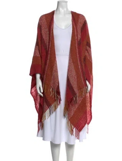 Pre-owned Xirena Baby Alpaca Plaid Print Sweater In Red