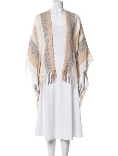 Pre-owned Xirena Baby Alpaca Striped Sweater In White