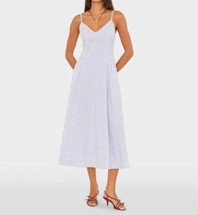 Xirena Bardot Dress In Blue Aggie