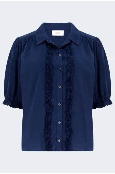 Xirena Baron Shirt In Navy In Blue