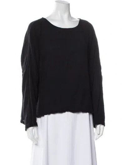 Pre-owned Xirena Bateau Neckline Long Sleeve Sweatshirt In Black