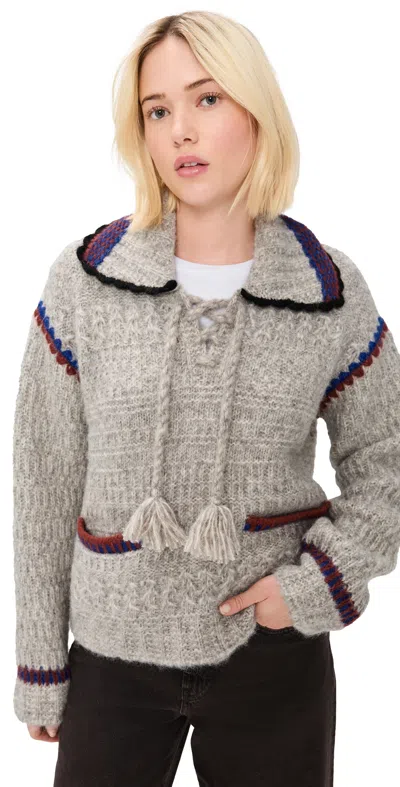 Xirena Beatrice Alpaca Sweater Gris In Gray