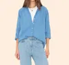 Xirena Beau Button Down Shirt In Deep Water In Blue