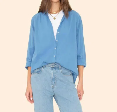 Xirena Beau Button Down Shirt In Deep Water In Blue