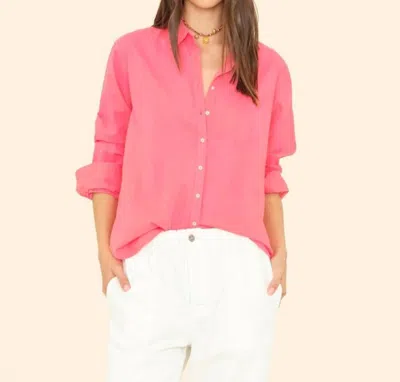 Xirena Beau Long Sleeve Shirt In Sunkiss Coral In Pink