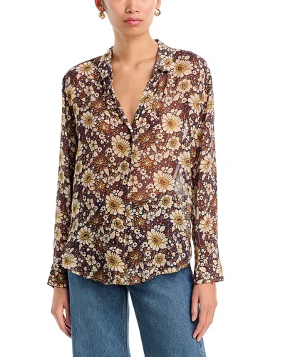 Xirena Beau Printed Button Front Shirt In Multi