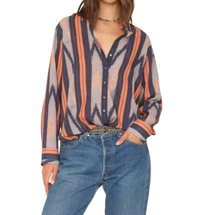 Xirena Beau Shirt In Flame Orange In Multi
