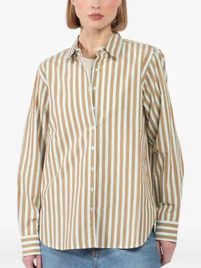 Xirena Beau Striped Buttoned Shirt In Neutral