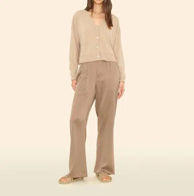 Xirena Bella Wide Leg Pull On Pant In Cool Bronze In Brown