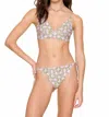 Xirena Bensyn Bikini Top In Emerald Shells In Gray