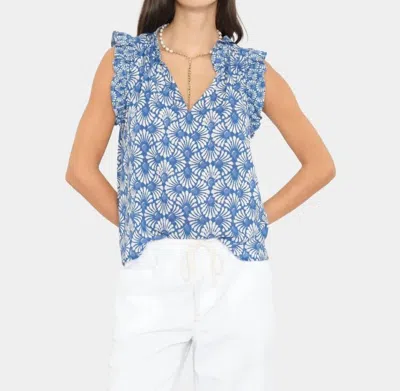 Xirena Bex Top In Cobalt Shell In Blue