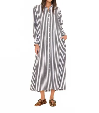 Xirena Boden Maxi Dress In Ink Stripe In White