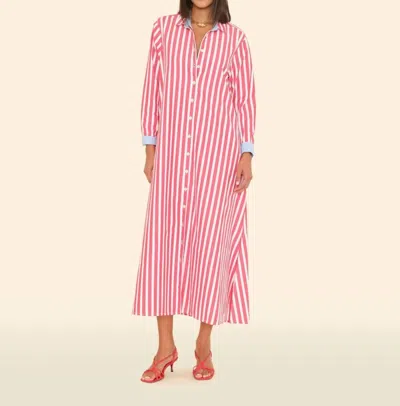 Xirena Boden Midi Dress In Scarlett Stripe In Pink