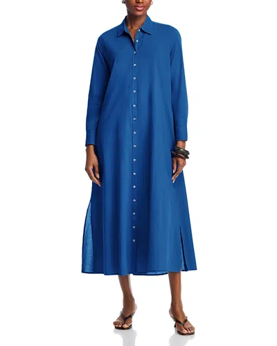 Xirena Boden Midi Shirt Dress In Blue