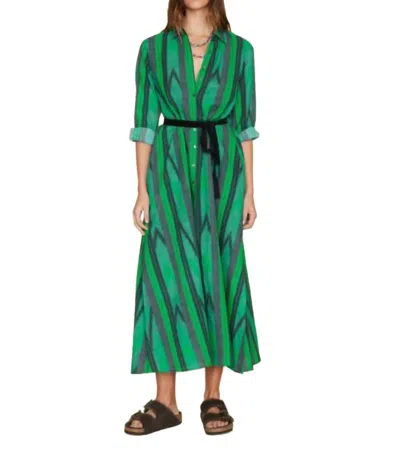 Xirena Boden Midi Shirt Dress In Green Woods