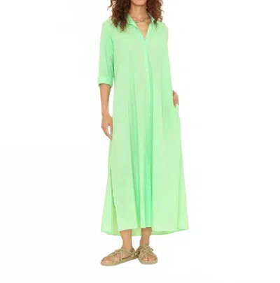 Xirena Boden Shirt Dress In Pistachio In White