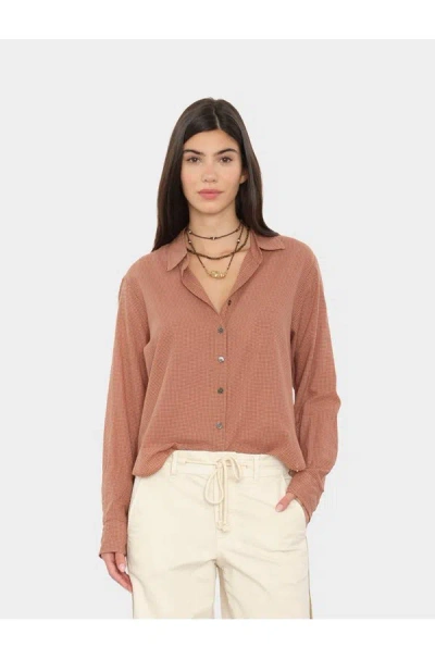 Xirena Bowie Shirt In Ginger Brown In Brown/prints