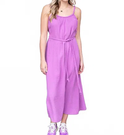 Xirena Braiden Scoop Tank Midi Dress In Purple Orchid