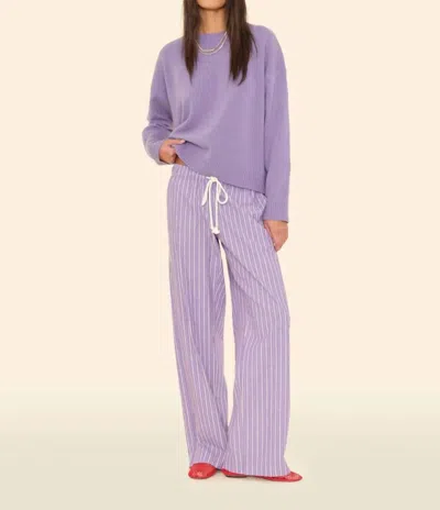 Xirena Brinna Wide Leg Pull-on Pants In Violet Rouge Stripe In Purple