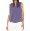 Xirena Brooks Sleeveless Shirt In Marlin Blue In Purple