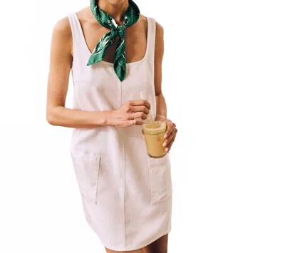 Xirena Carissa Denim Dress In White In Pink