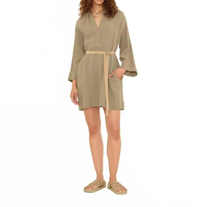 Xirena Carlotta Mini Dress In Dark Seagrass In Gold