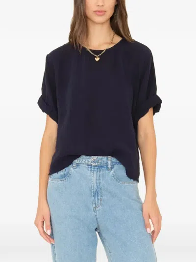 Xirena Carson Gauze Top In Blue