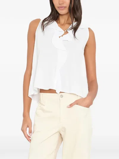 Xirena Casara Ruffled Blouse In Animal Print