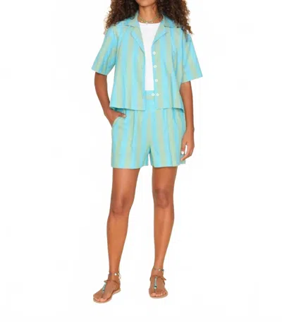 Xirena Casey Pull On Short In Sea Breeze In Blue