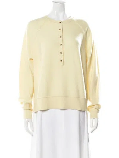 Pre-owned Xirena Cashmere Crew Neck Sweater In Yellow