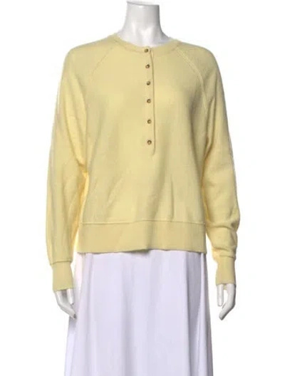 Pre-owned Xirena Cashmere Crew Neck Sweater In Yellow