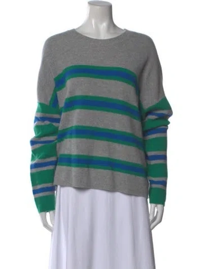 Pre-owned Xirena Cashmere Striped Sweater In Blue