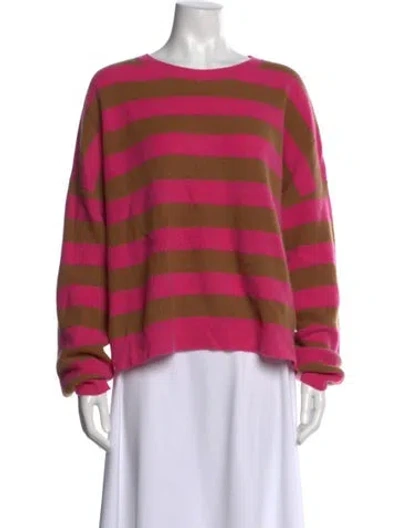 Pre-owned Xirena Cashmere Striped Sweater In Brown/pink