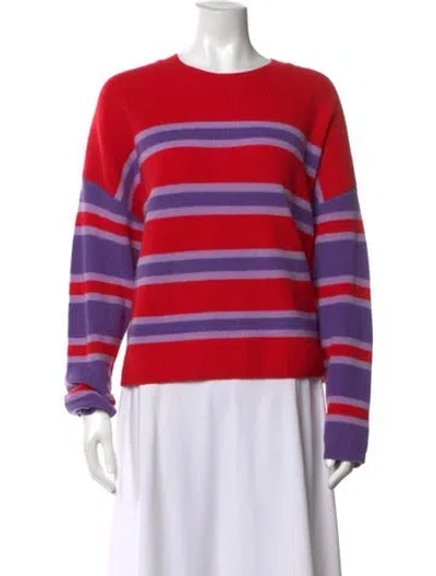 Pre-owned Xirena Cashmere Striped Sweater In Red